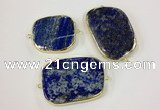 NGC628 30*40mm - 35*45mm freeform lapis lazuli connectors wholesale