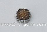 NGC632 24*25mm - 26*28mm freeform plated druzy agate connectors