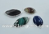 NGC64 25*35mm - 30*50mm freeform agate connectors wholesale