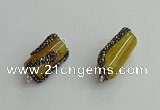 NGC6521 12*25mm tube agate gemstone connectors wholesale