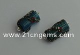 NGC6524 12*25mm tube agate gemstone connectors wholesale