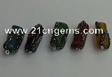 NGC6527 12*25mm tube agate gemstone connectors wholesale