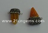 NGC6530 15*30mm - 20*40mm arrowhead agate gemstone connectors