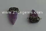 NGC6531 15*30mm - 20*40mm arrowhead agate gemstone connectors