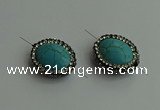 NGC6554 16*20mm oval turquoise connectors wholesale