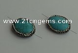 NGC6555 20*25mm oval turquoise connectors wholesale