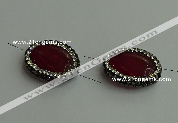 NGC6564 16*20mm oval candy jade connectors wholesale