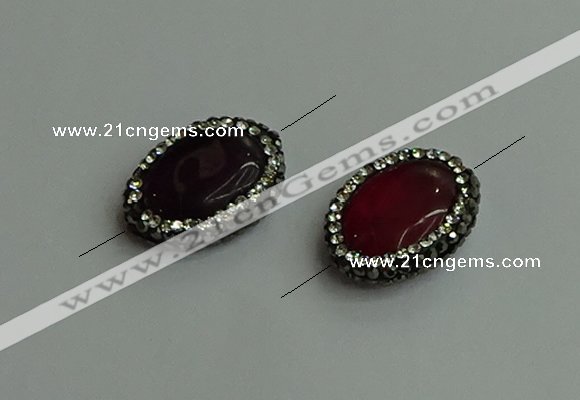 NGC6565 16*20mm oval candy jade connectors wholesale