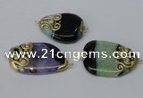 NGC659 20*30mm - 30*40mm freeform druzy agate connectors wholesale