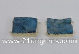 NGC662 25*30mm - 30*40mm rectangle druzy agate connectors wholesale