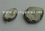 NGC6622 25*35mm - 35*40mm freeform druzy agate connectors