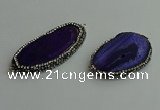 NGC6632 25*40mm - 30*55mm freeform agate connectors wholesale