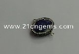 NGC6664 18*25mm faceted freeform lapis lazuli connectors