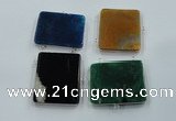 NGC67 45*55mm rectangle agate connectors wholesale