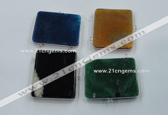 NGC67 45*55mm rectangle agate connectors wholesale