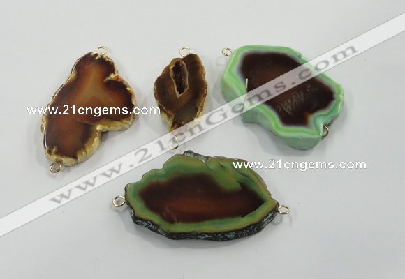 NGC68 20*40mm - 40*60mm freeform agate connectors wholesale