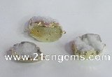 NGC685 20*30mm - 25*35mm freeform druzy quartz connectors