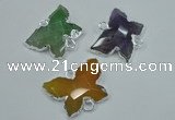 NGC70 22*30mm carved butterfly agate connectors wholesale