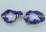 NGC702 45*75mm - 60*70mm freeform druzy agate connectors