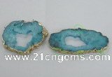 NGC704 45*75mm - 60*70mm freeform druzy agate connectors