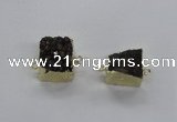NGC710 15*16mm - 16*17mm square druzy agate connectors