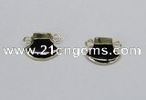 NGC723 15*20mm axe-shaped black agate connectors wholesale