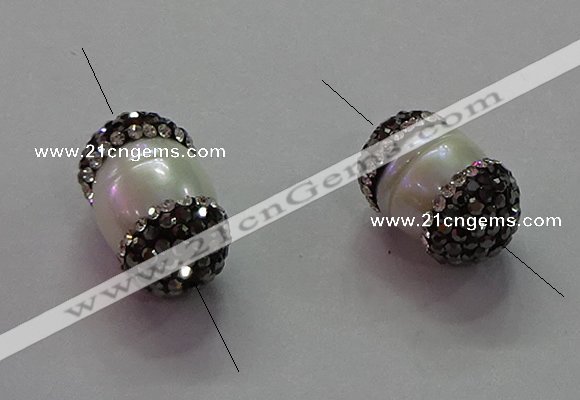 NGC7504 10*16mm - 12*20mm nuggets shell pearl connectors wholesale