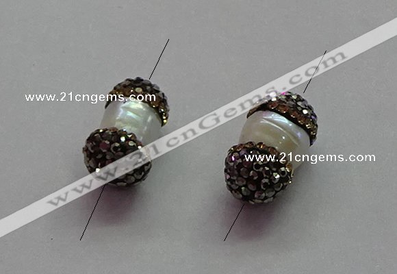 NGC7505 8*14mm - 8*18mm nuggets shell pearl connectors wholesale