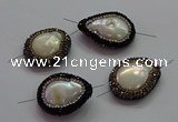 NGC7509 22*25mm - 22*30mm freeform pearl connectors wholesale