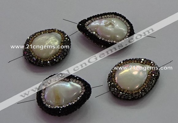 NGC7509 22*25mm - 22*30mm freeform pearl connectors wholesale