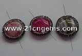 NGC7515 26mm - 28mm coin agate connectors wholesale