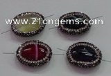 NGC7516 20*25mm oval agate connectors wholesale