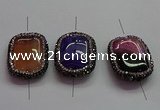 NGC7518 24*30mm rectangle agate connectors wholesale