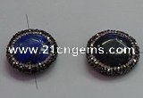 NGC7522 25mm coin lapis lazuli connectors wholesale