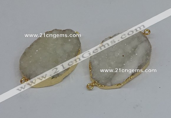 NGC8000 30*40mm - 35*45mm freeform druzy agate connectors