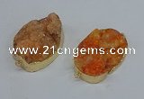 NGC8001 30*40mm - 35*45mm freeform druzy agate connectors