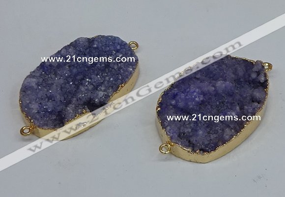 NGC8002 30*40mm - 35*45mm freeform druzy agate connectors