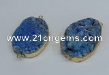 NGC8004 30*40mm - 35*45mm freeform druzy agate connectors