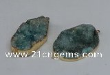 NGC8005 30*40mm - 35*45mm freeform druzy agate connectors