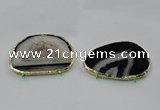 NGC900 50*65mm - 60*75mm freeform druzy agate connectors