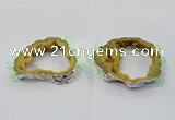 NGC911 40*60mm - 65*80mm freeform druzy agate connectors