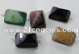 NGC94 18*22*30mm druzy agate connectors wholesale