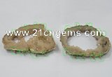 NGC941 45*65mm - 70*90mm freeform druzy agate connectors