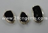 NGC97 25*30mm - 35*45mm freeform druzy agate connectors wholesale