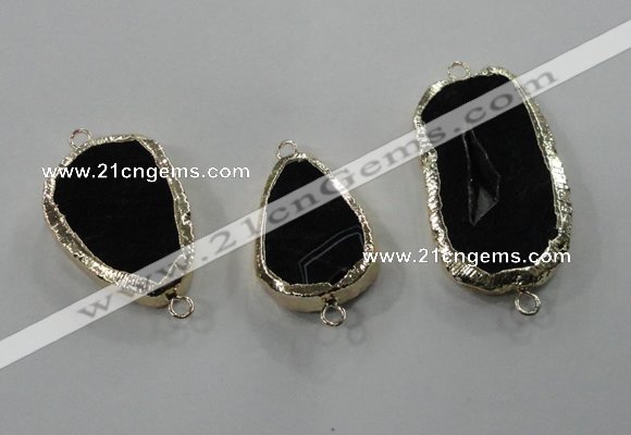 NGC97 25*30mm - 35*45mm freeform druzy agate connectors wholesale