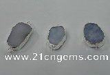 NGC99 18*25mm - 25*35mm freeform druzy agate connectors wholesale