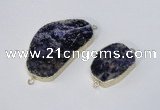 NGC995 20*30mm – 30*40mm freeform sodalite gemstone connectors