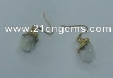 NGE02 10*14mm - 12*16mm nuggets druzy quartz earrings wholesale