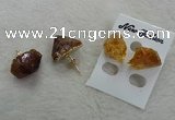 NGE135 12*14mm - 13*18mm nuggets citrine gemstone earrings