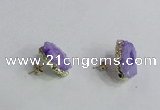 NGE140 12*14mm - 15*18mm freeform druzy agate gemstone earrings